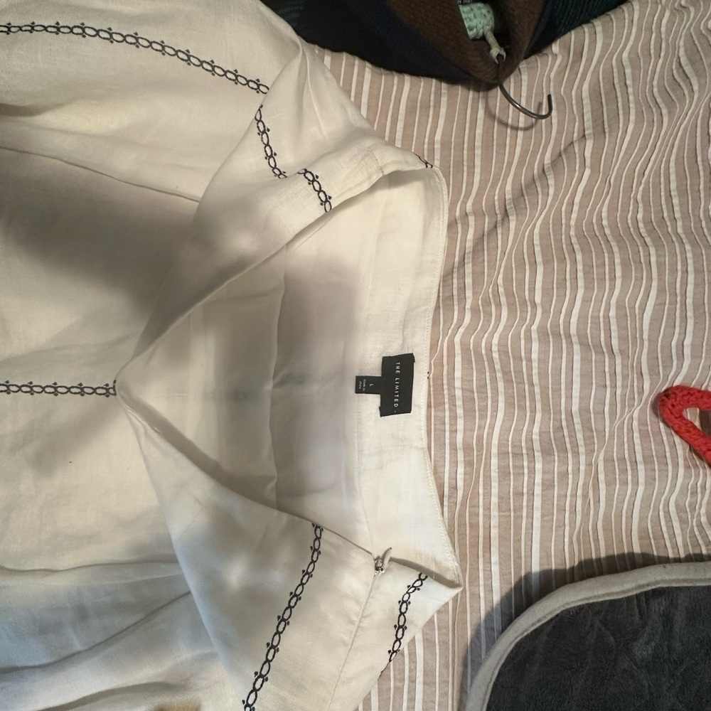 The Limited White A-Line Skirt